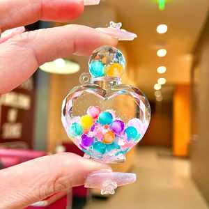 Rabbit Year Night Light Drifting Bottle Colorful <b>Beads</b> Drifting Sand Bottle Liquid in Oil Key Chain Bookbag Hanger Wholesale - Product Image 6