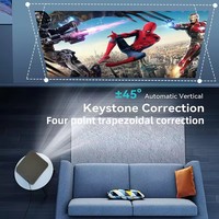Téléphone mobile Android intelligent portable, écran LCD, vidéo Full HD 1080P, projecteur LED pour cinéma maison, WiFi, mini projecteur 4K pour usage domestique