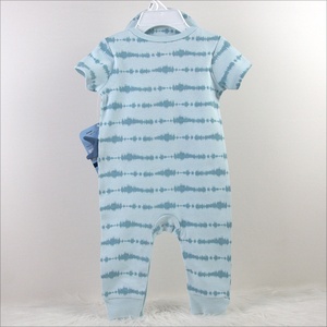 Newborn <strong>Baby</strong> <strong>Boy</strong> Summer Cotton Striped Romper and Hat 2-Piece <strong>Set</strong> Special Clearance Sale - Product Image 2