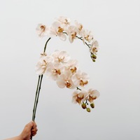 Fleur artificielle Orchidée Papillon de haute qualité, 9 têtes, toucher réel, pour la décoration intérieure