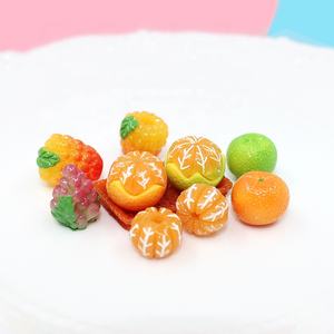 Miniaturas de Frutas 3D de Resina: Huevo, Uva, Naranja para Scrapbooking, Lazos para el Cabello y Accesorios DIY - Product Image 2