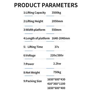 Nouveau cric hydraulique automatique 3,5 <span class=keywords><strong>T</strong></span>, machine de levage à ciseaux pour voiture, levage complet au sol - Product Image 4