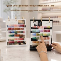 Livre d'échantillons de vernis à ongles à anneaux 78 96 102 couleurs, pages détachables, organisateur de présentation de couleurs d'ongles en acrylique, pour faux ongles, salon et personnalisation