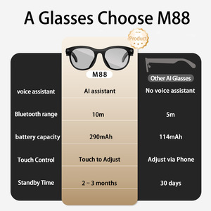 Gafas Inteligentes con IA y Bluetooth M88, Cámara Dual, Grabación de Video de 2MP, Traducción en Tiempo Real, Gafas de Sol - Product Image 2