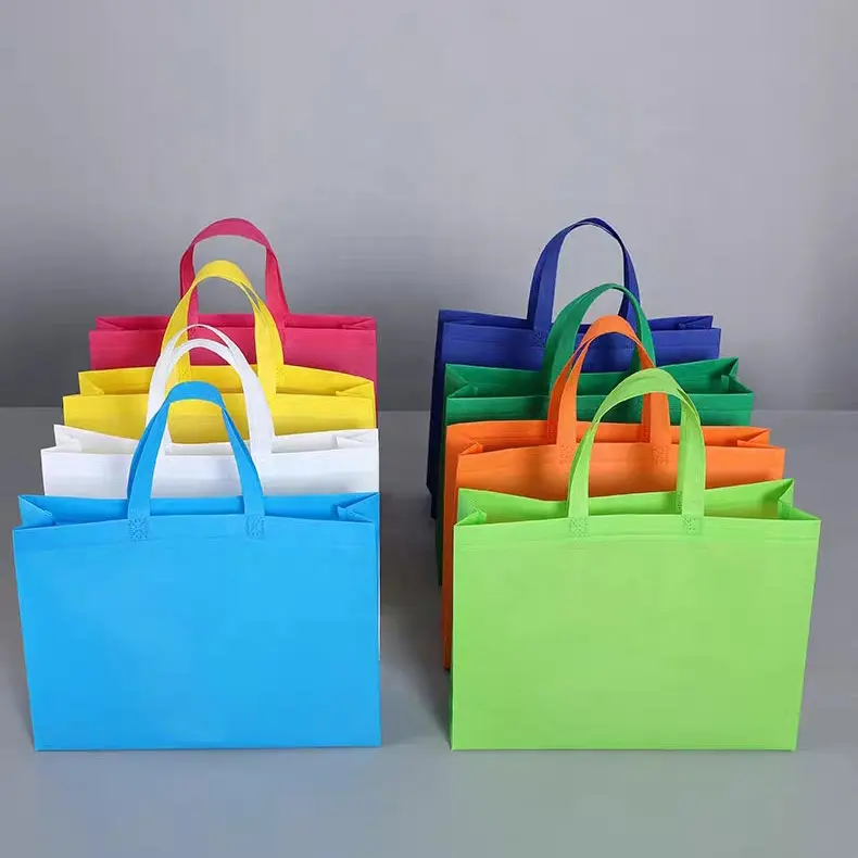 Không dệt Túi mua sắm tote giá rẻ giá không dệt Polypropylene Vải Tote Túi mua sắm với biểu tượng tùy chỉnh in