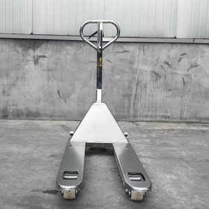 Transpaleta manual hidráulica de acero inoxidable de 2000/2500/3000Kg de capacidad, carretillas elevadoras manuales, carros y carritos de mano, producto - Product Image 1