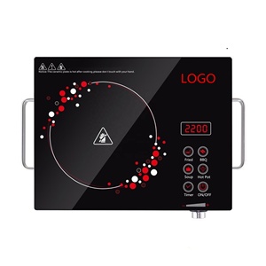 Tragbarer 2200W Einzel-Infrarot-Induktionskocher mit Sensor-Touch-Bedienung, Elektroherd mit Drehknopf, Aluminium, Wasserdicht, Energiesparend - Product Image 2