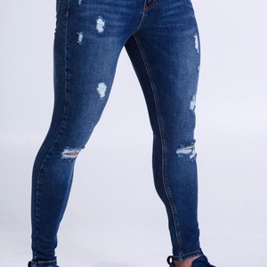 Jeans de Mezclilla Azules para Hombre, Diseño de Alta Calidad, Corte Super Skinny, Venta al Por Mayor - Product Image 6