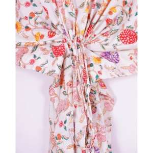 Kaftan en pur coton très demandé pour femmes, imprimé indien, style ample, pour l'été et les tenues décontractées, couvre-robe pour femmes - Product Image 6