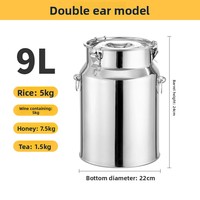 Conteneur de stockage en acier inoxydable anti-fuite pour aliments liquides, bière, lait, transport - Capacité 5-88L, utilisation multifonctionnelle en cuisine