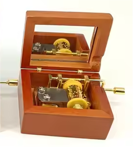 Fabbrica regalo di nozze in legno musicale carillon scatola di musica Mini Custom carillon canzone con movimento d'oro - Product Image 4