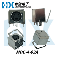 Connecteurs DIN en angle droit HX Factory Direct MDC-4-03A Série MDC, base mini DIN femelle, coque en fer, prise pour clavier