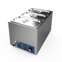 Bain Marie électrique en acier inoxydable haute puissance 1200W Bain-marie Buffet contrôle de la température soupe Bain Marie présentoir chauffe-aliments