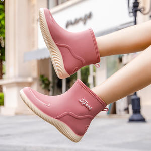 GUZU מגפי גשם לשני המינים מגפי גשם PVC עמידים בפני החלקה עמיד למים כל העונות עגול בוהן GZ8815 - Product Image 3