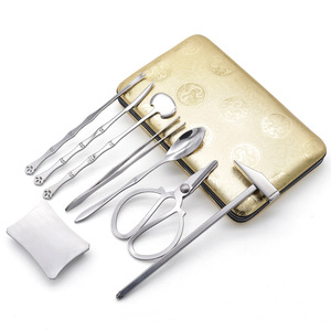 Stainless Steel Crab <b>Tools</b> 8 Piece Set Heavy Duty Seafood Utensils With <b>Storage</b> Case - Product Image 1