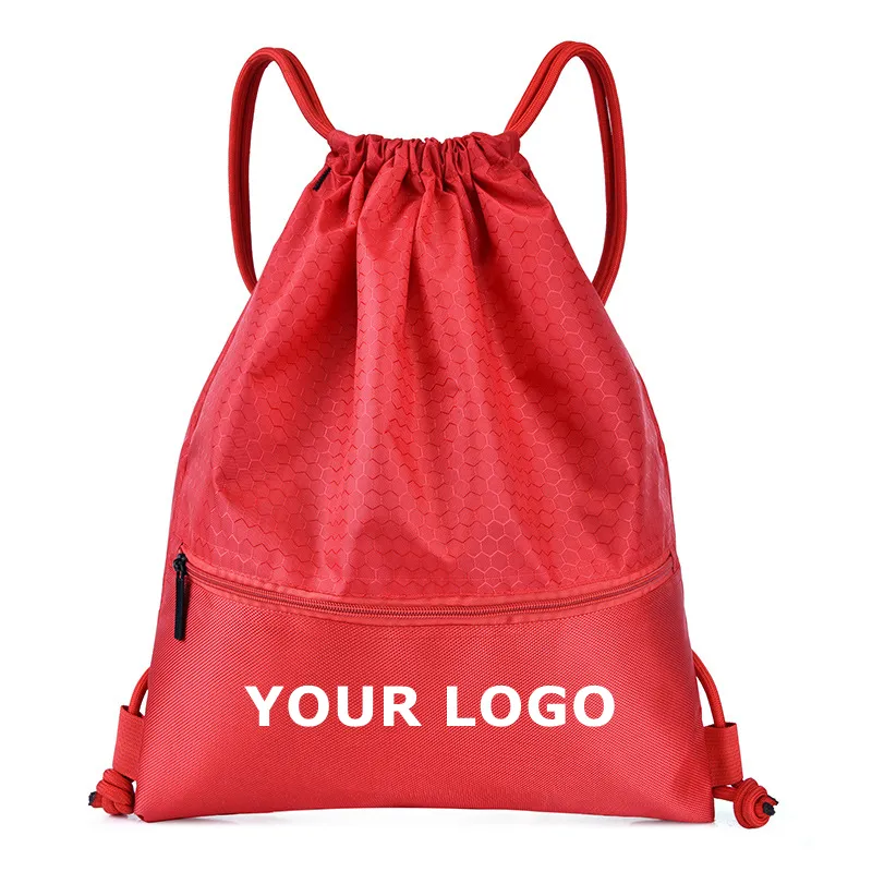 Promotional 500D Polyester Waterproof Drawstring Backpack Sports Drawstring Promotional Bags