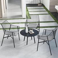 Ensembles de tables d'extérieur en fer forgé, résistants à l'eau et à la rouille, pour balcon, cour et utilisation dans les salons de thé