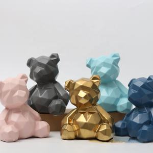 Nordique Géométrique Animaux Ours En Céramique Décoration de La Maison Salon - Product Image 2