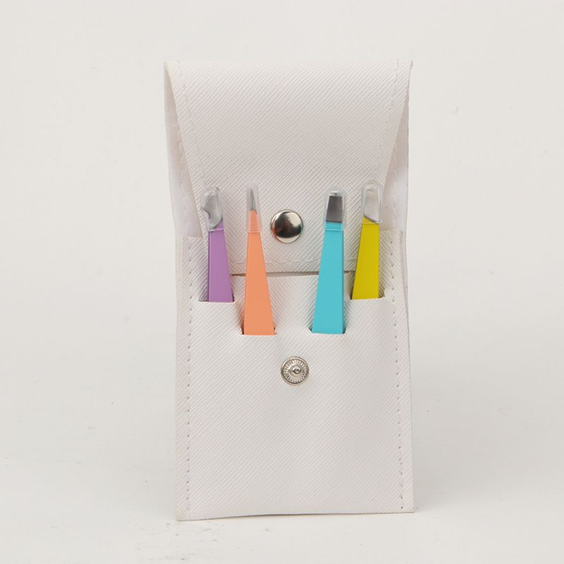 Ensemble de 4 pinces à sourcils colorées