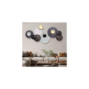 Arte de pared de metal artesanal con acento decorativo antiguo para hogares, hoteles y espacios comerciales, fácil instalación incluida - Product Image 1