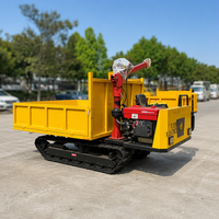 Dumper sur chenilles avec grue à démarrage électrique pour la réparation des routes en montagne – Approvisionnement direct usine
