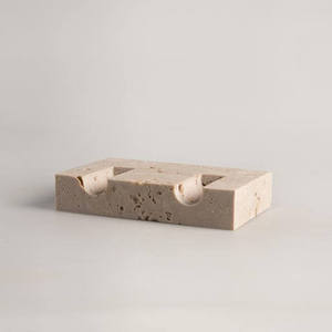 Porte-<span class=keywords><strong>bougie</strong></span> en travertin naturel fait main en Chine, <span class=keywords><strong>pour</strong></span> bougies longues, décoration de maison en pierre durable, Noël - Product Image 5