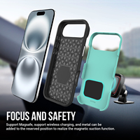Coque de Téléphone Mobile Vkoo Triangle Anti-Rayures en TPU et PC 2 en 1 Anti-Choc pour iPhone 17 Pro Max 17 Air 17 Pro
