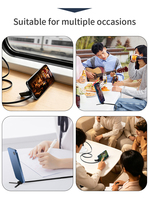 Cable de Nailon Tipo C 2 en 1 con Logotipo Personalizado, 5A 100W PD, Soporte para Teléfono, Carga Rápida y Transferencia de Datos para Tablet y Celular 18 17 16 15