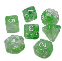 Jeu de dés polyédriques en plastique acrylique pour Dungeons and Dragons RPG, transparents, couleurs mélangées