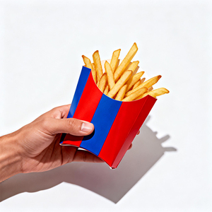 Boîte à nourriture en papier biodégradable, imprimée avec un motif personnalisé, taille personnalisée, <span class=keywords><strong>pour</strong></span> frites, sandwich, poulet frit, pizza, salade, soirée football - Product Image 1