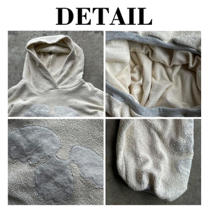 Custom Unisex Winter Zip-Up Oversized Baggy Polar Fleece Fur Cotton <b>Thick</b> Sherpa Kangaroo 400 Gsm 100% Cotton Heavy Hoodie - Product Image 6