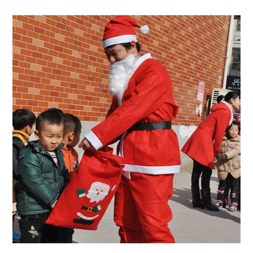Kerstman Pak Familie Outfits Kerstman Kostuum Volwassenen Voor Santa Running Evenementen