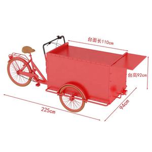 Chariot mobile à trois roues personnalisable LUX, idéal pour la restauration, la promotion de café et de fleurs, et la vente de produits de rue - Product Image 3