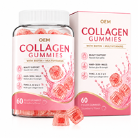 Groothandel Collageen Peptide Gummies met Biotine en Zink voor Haar, Huid en Nagels Ondersteuning Private Label Beauty Wellness Supplement