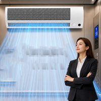 Rideau d'air mince à détection de mouvement pour ascenseur, rideau d'air commercial à induction automatique pour entrée d'ascenseur de bâtiment hôtelier