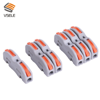 Conector Universal Rápido Sin Tornillos de 1 Entrada y 1 Salida, de Buena Calidad, 32A, 4mm2, 28-12 AWG, con Certificación CE