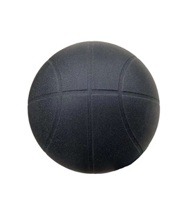 Balle noire et silencieuse en PU pour enfants, <span class=keywords><strong>18</strong></span>/21cm, 24cm, jouets d'entraînement pour bébé, extensible, intérieur - Product Image 1
