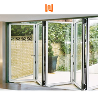 Porte pliante en PVC résistant à l'humidité et à la chaleur Porte en verre de cour classique