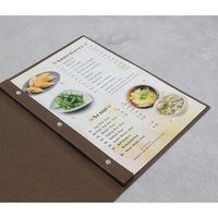 Carpeta de Presentación Personalizada de Cuero PU A4 con Dos Bolsillos para Organización de Archivos de Música en el Aula, Cubiertas de Menú de Restaurante