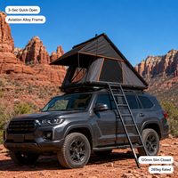 Tente de toit rigide Zentopia à profil bas, panneau sandwich en aluminium alvéolé 12 cm, aérodynamique pour 4x4 SUV, directement de l'usine