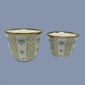2021 nuovo Fine Bone china Insieme della <span class=keywords><strong>Tazza</strong></span> di Porcellana <span class=keywords><strong>Tazza</strong></span> di Caffè di Ceramica 80cc Arabo Cawa Con <span class=keywords><strong>Oro</strong></span> Con La Montatura Nera - Product Image 2