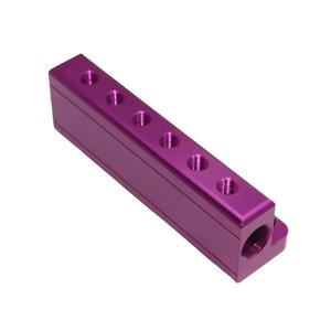 Collecteur d'aspirateur de véhicule d'accessoire de Modification universelle personnalisée CNC 5 axes avec 1/8 "NPT 6 ports - Product Image 1