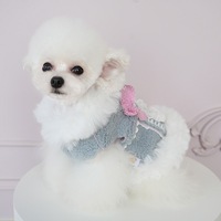 Rose mignon animal de compagnie automne hiver amoureux vêtements chaud chien robe et gilet