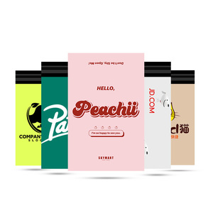 Custom Personalised Packaging Eco Friendly Compostable Nude Biodegradable Recycled Plastic Poly Mailers Mailing Bags With Logo - Product Image 5