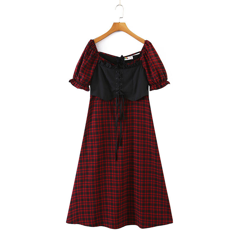 เสื้อโค้ทยาวลายสก๊อตสีแดง