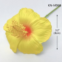 Fleurs artificielles hawaïennes Luau Hibiscus avec tige ou clip, fleurs en mousse pour coiffure, décorations de fête hawaïenne pour mariage à la plage