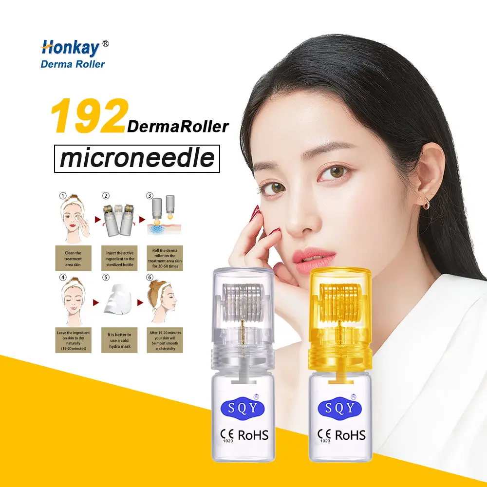 Con lăn kim Hydra chân 192 di động con lăn Hydra Con lăn chăm sóc da microneedling hợp kim Titan