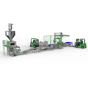 PP Woven or Kraft Bag Automatic Packing <b>Machine</b> with <b>Sewing</b> Closer, Folding Bag Top, Welding Heating Poly Liner, for 20kg 25kg - Product Image 3