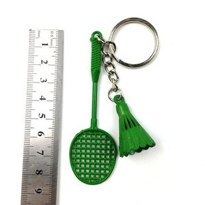 Colorful Badminton Racket Keychain Cute <b>Mini</b> Sports Keyring for Women Men Metal Car Key Chains <b>Backpack</b> Pendant Novelty Gifts - Product Image 3