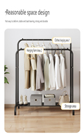 Porte-vêtements autoportant, organisateur de vêtements pour accrocher le support de porte-vêtements, cintre robuste